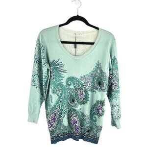 NWT Etro Spa Maglia Longsleeve Printed Knit Sweater - Size 50